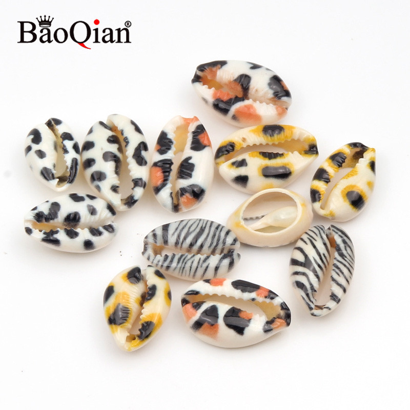 10 бр. 10-20 мм леопардов принт Естествени морски черупки Декор на плажа Занаяти за Направи си сам декорация на дома Миди Украса на аквариум Раковина