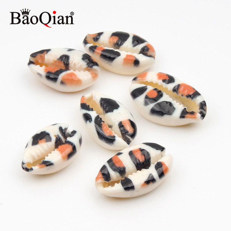 10 бр. 10-20 мм леопардов принт Естествени морски черупки Декор на плажа Занаяти за Направи си сам декорация на дома Миди Украса на аквариум Раковина