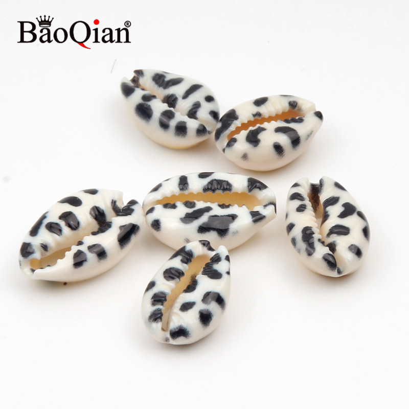 10 бр. 10-20 мм леопардов принт Естествени морски черупки Декор на плажа Занаяти за Направи си сам декорация на дома Миди Украса на аквариум Раковина