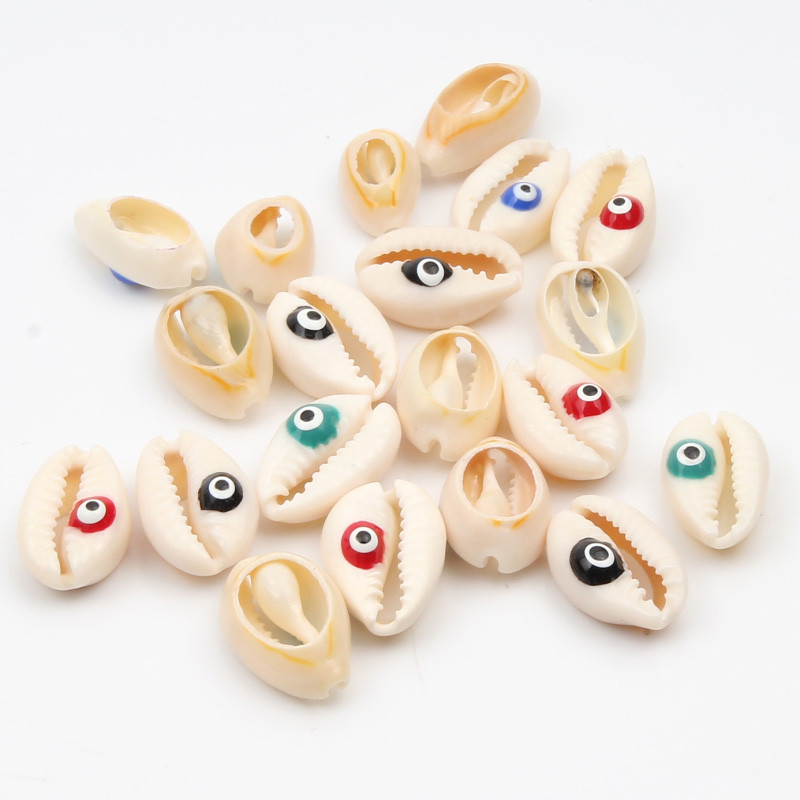 10 бр. Evil Cut Eyes Естествени морски раковини за изработка на бижута Направи си сам занаяти Декорация на дома Coquillage Shell Beach Decor 10-20 mm