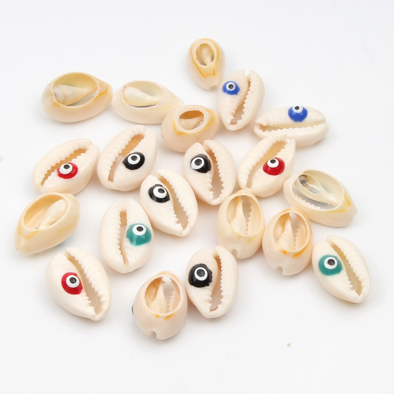 10 бр. Evil Cut Eyes Естествени морски раковини за изработка на бижута Направи си сам занаяти Декорация на дома Coquillage Shell Beach Decor 10-20 mm