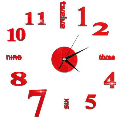 3D креативен акрилен Направи си сам огледален стенен часовник Прост домашен цифров стикер за стена Декорация Без звук Чаша за кафе Стикер за стена Кварцов часовник