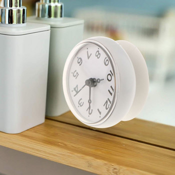 7 см мини водоустойчив електронен стенен часовник за баня против замъгляване, кухненски смукателен часовник, стенен часовник с вендуза