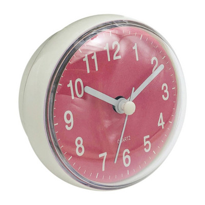 7 см мини водоустойчив електронен стенен часовник за баня против замъгляване, кухненски смукателен часовник, стенен часовник с вендуза