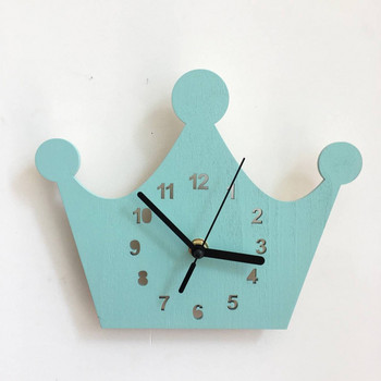 Часовник с короната на момичето, розова принцеса, за деца Декорация на детска стая, безшумен, безшумен, стенни декоративни часовници, модерен дизайн 3D