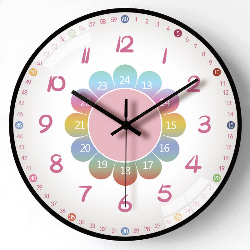 Анимационен стенен часовник за ранно детско образование 8 инча/12 инча Стенен часовник Домашен прекрасен часовник Творчески стенен декоративен часовник