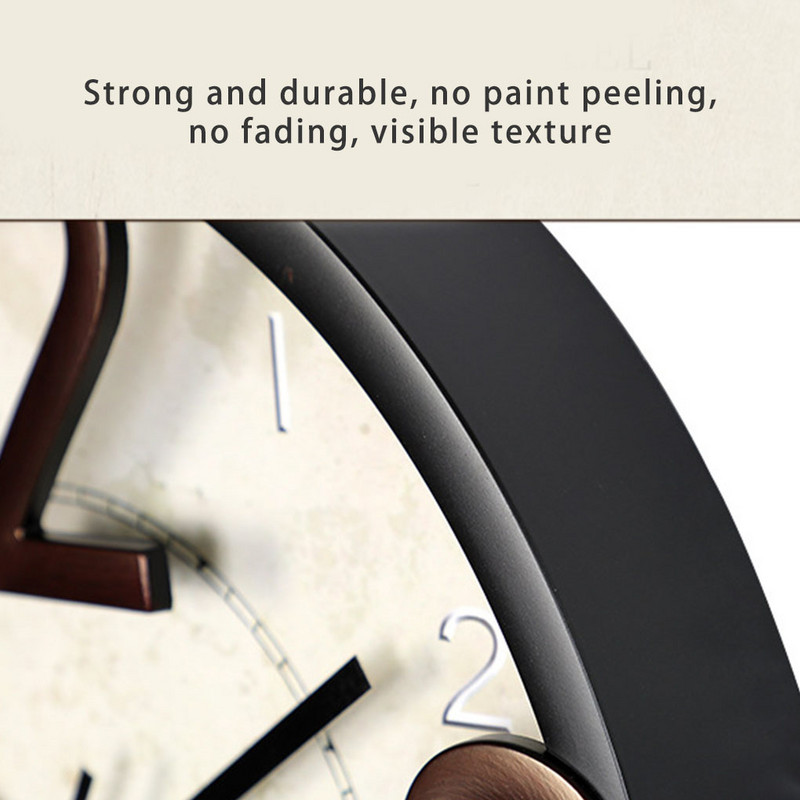 Американски стенен часовник Mute Movement Home Decor Висящ висулка Кварцова батерия Захранван за всекидневна Кухня Офис