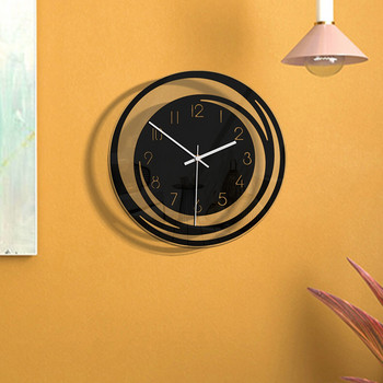 Стенен часовник с кръгла показалка Безшумен висящ часовник Преносими настолни часовници, работещи с батерии, Градина, ресторант, хотелска декорация