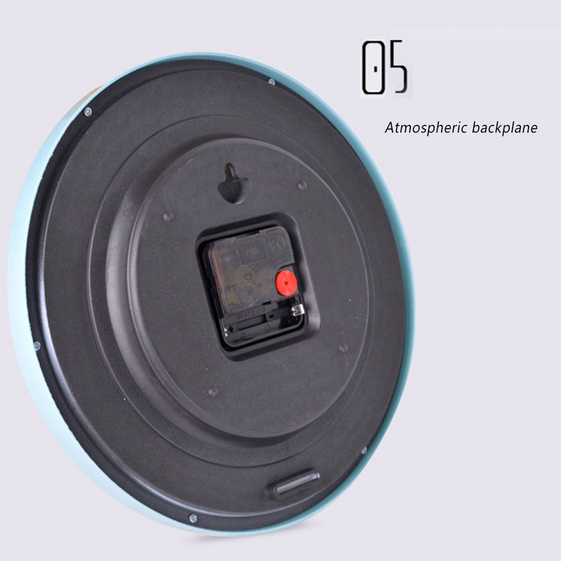 Мини прост дизайн Водоустойчив аналогов стенен часовник Стенен часовник с кухненска вендуза