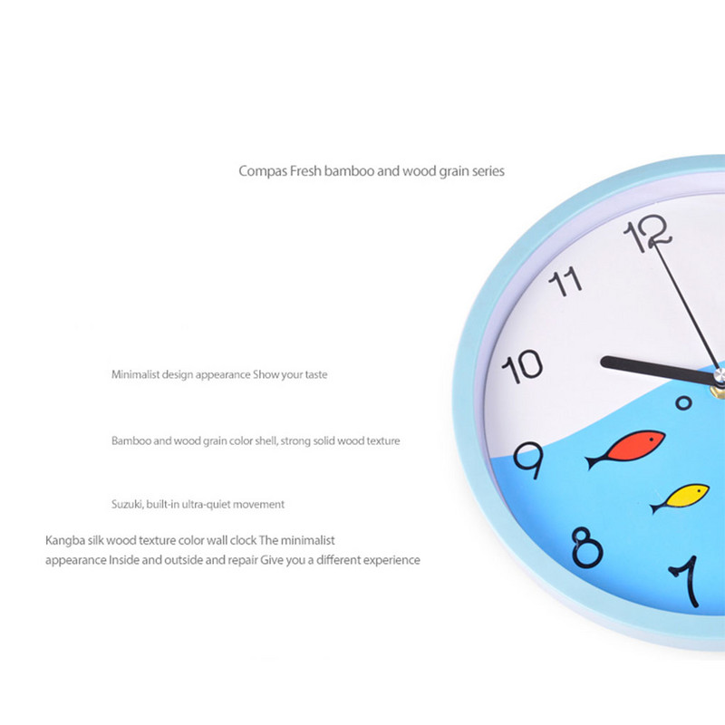 Мини прост дизайн Водоустойчив аналогов стенен часовник Стенен часовник с кухненска вендуза