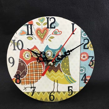 12cm Office Vintage Timer Shabby Chic Antique Home Ξύλινο Ρουστίκ Ρολόι τοίχου κουζίνας