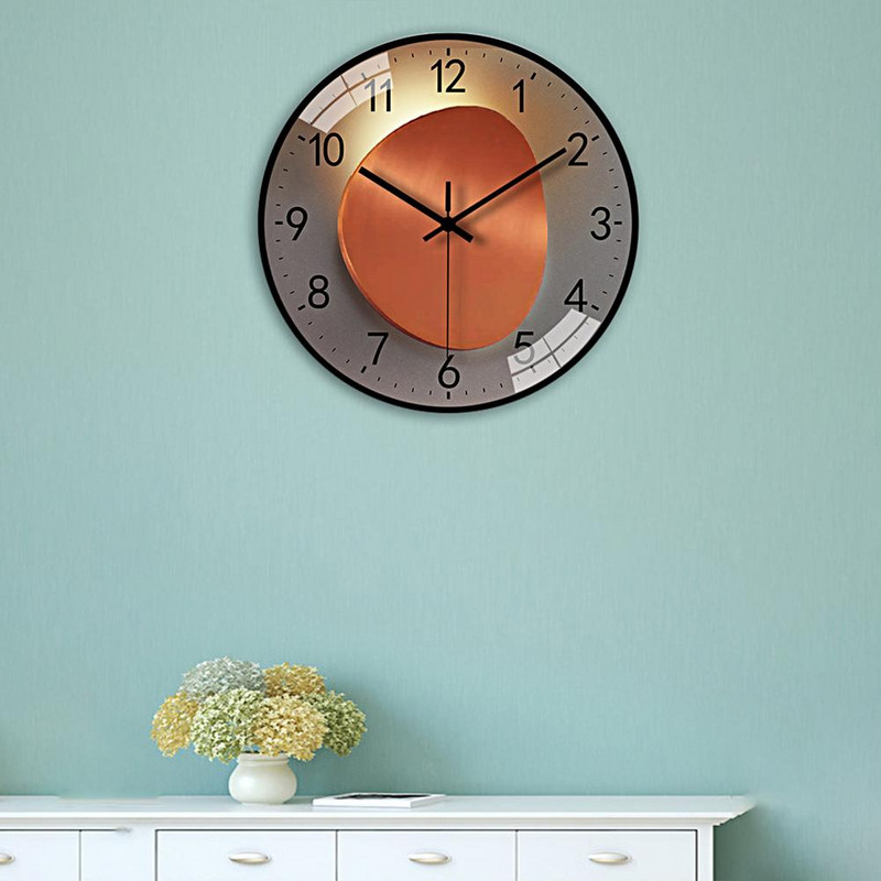 Екологичен, стилен, нетиктакащ, кварцов часовник, скандинавски стенен часовник с номер, домакински консумативи