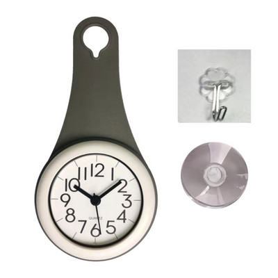 Мини смукателен стенен часовник Баня против замъгляване Водоустойчив 7 см Кухня Тоалетна Малък кварцов настолен часовник