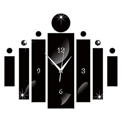 Модерен стенен часовник Огледало Сребърен стенен часовник 3d голям кварцов часовник часовници хол декорация на дома натюрморт сребърни стикери