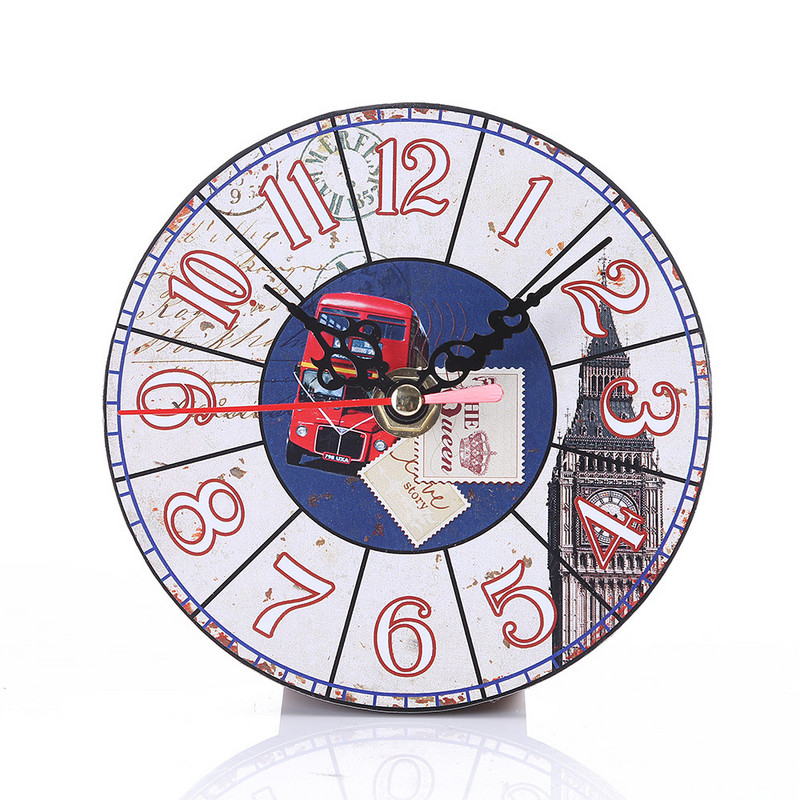 23 см стенни дървени часовници Кратък дизайн Безшумно домашно кафене Офис Стенен декор Часовници за кухня Стенно изкуство Големи стенни часовници домашен декор