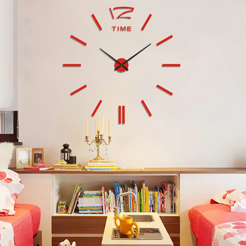 DIY Creative Simple φωτεινό ψηφιακό ρολόι Αθόρυβο ρολόι τοίχου Διακοσμητικό τοίχου σαλονιού Ρολόι τοίχου χωρίς αυτοκόλλητο