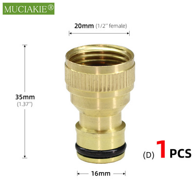 1/2`` 3/4`` 1`` Месингов кран Бърза връзка 16 мм 20 мм Меден маркуч Адаптер за свързване на градински тръби Ремонт на фитинги на пистолет за поливане Инструмент