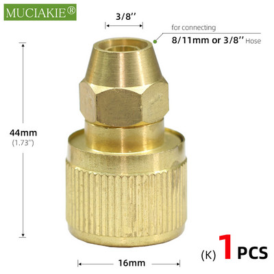 1/2`` 3/4`` 1`` Месингов кран Бърза връзка 16 мм 20 мм Меден маркуч Адаптер за свързване на градински тръби Ремонт на фитинги на пистолет за поливане Инструмент