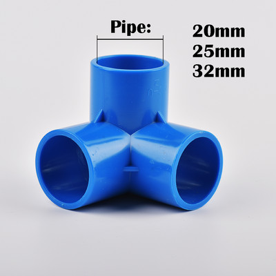 Вътрешен диаметър 20/25/32 mm 3-посочен/4-посочен/5-посочен триизмерен PVC съединител Фитинги за водоснабдителни тръби Равни съединители Пластмаса