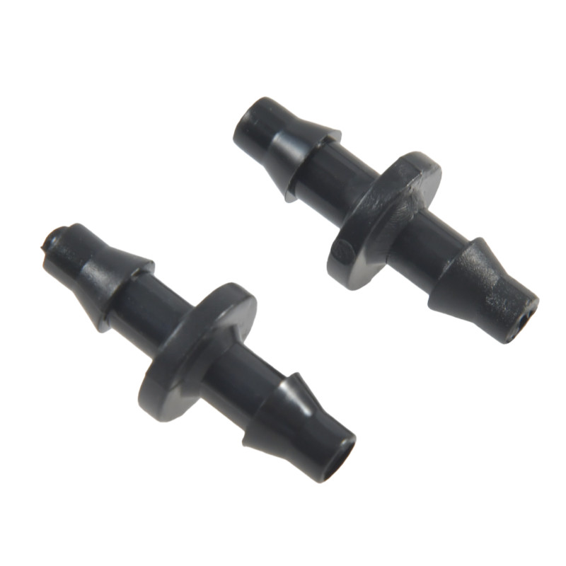 Двупосочен бодлив конектор 4/7 маркуч Двупосочен конектор за напояване за 4/7 мм маркуч за вода 50 бр. Фитинги за тръби за инструменти за напояване