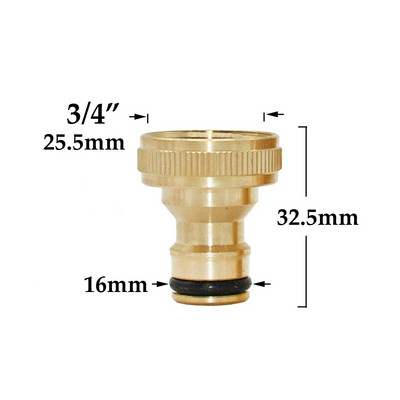 1/2`` 5/8" 3/4" 1`` месингов маркуч Бърз конектор Фитинг за спиране на водата Медна резба Кран Съединител Адаптер за градински пистолет за поливане