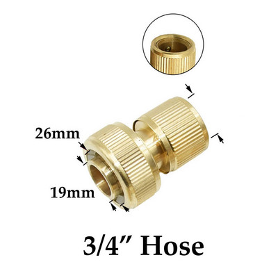 1/2`` 5/8" 3/4" 1`` месингов маркуч Бърз конектор Фитинг за спиране на водата Медна резба Кран Съединител Адаптер за градински пистолет за поливане