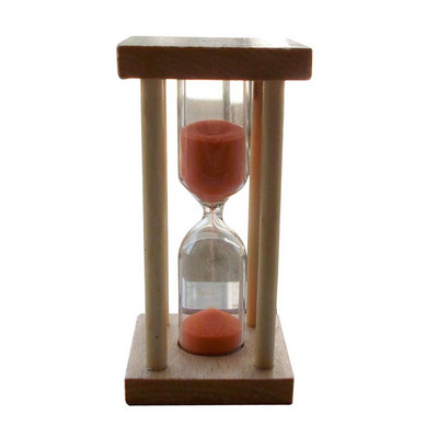 1 бр. Креативен дървен таймер с пясъчен часовник 5 мин. Интересен детски пясък за четкане Прекрасен коледен подарък Декорация на дома Произволен цвят