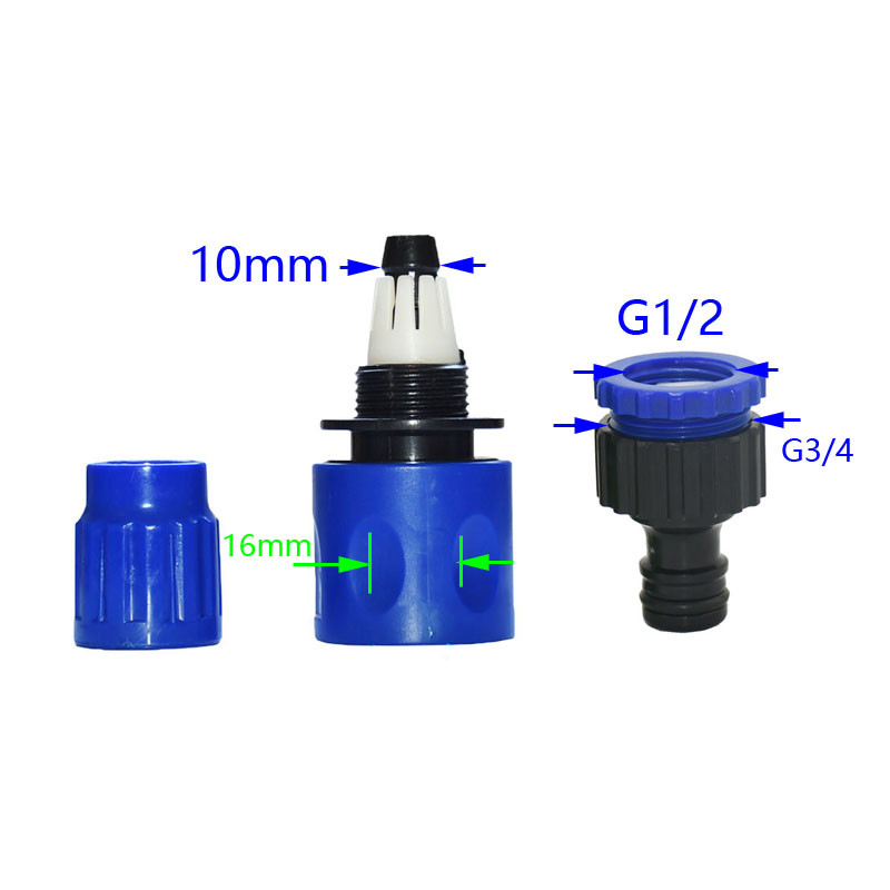 Бърз конектор 3/8" конектор за маркуч за воден пистолет за автомивка 1/2 3/4 женски Адаптер за маркуч за поливане на градината Градински инструменти 1 бр.