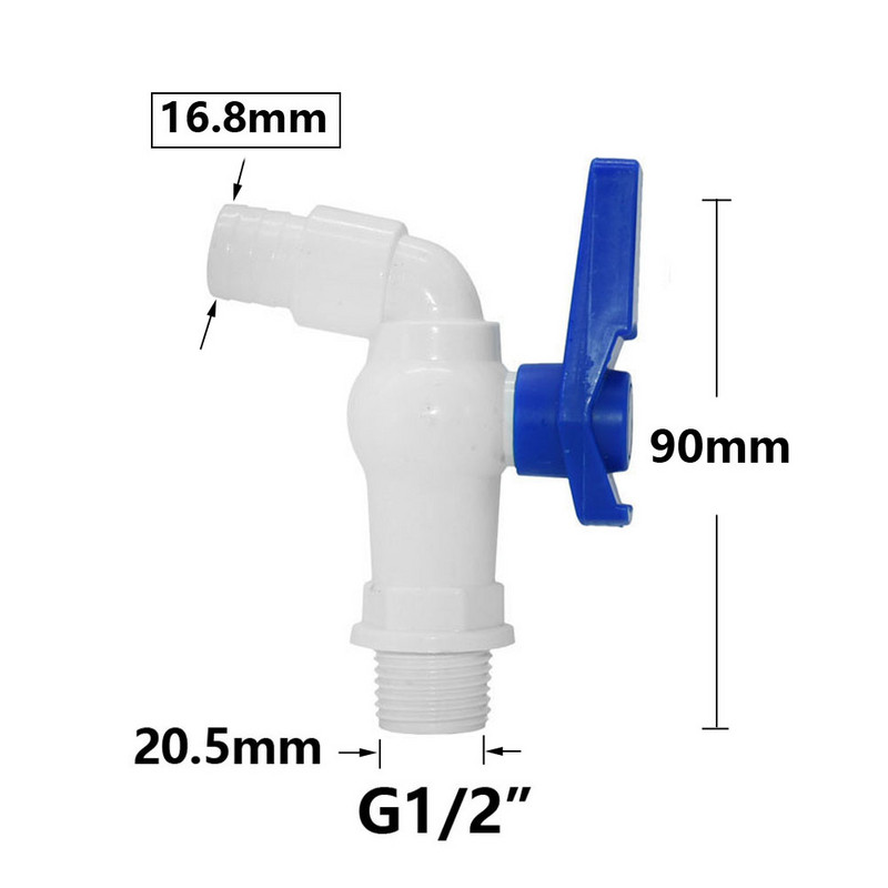 IBC Tank Tank Adapter Valve S60X6 Градински кран за бързо свързване с груба резба 1/2 3/4" мъжки кран за резервоар Фитинг за аксесоари