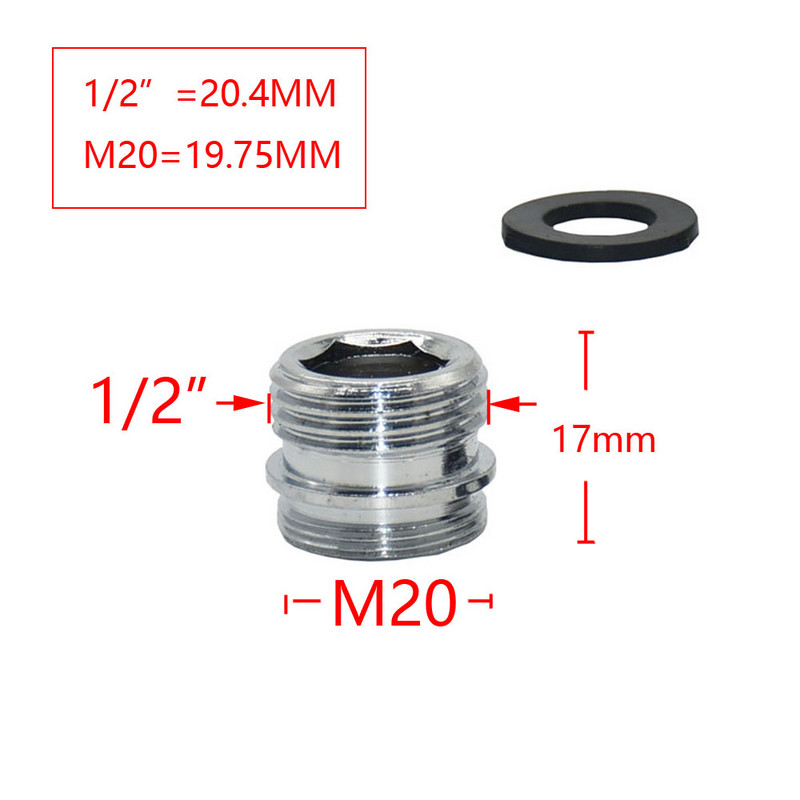 1 бр. месинг 1/2" мъжки към M22 M24 M20 конектор с резба за баня, адаптер за кран за душ, женски конектор, медни фитинги
