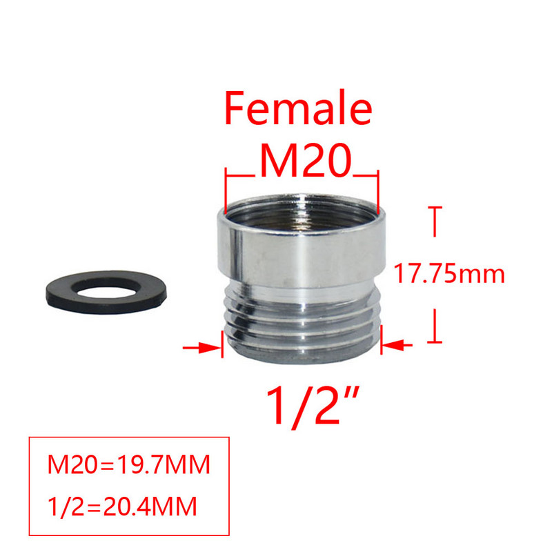 1 бр. месинг 1/2" мъжки към M22 M24 M20 конектор с резба за баня, адаптер за кран за душ, женски конектор, медни фитинги