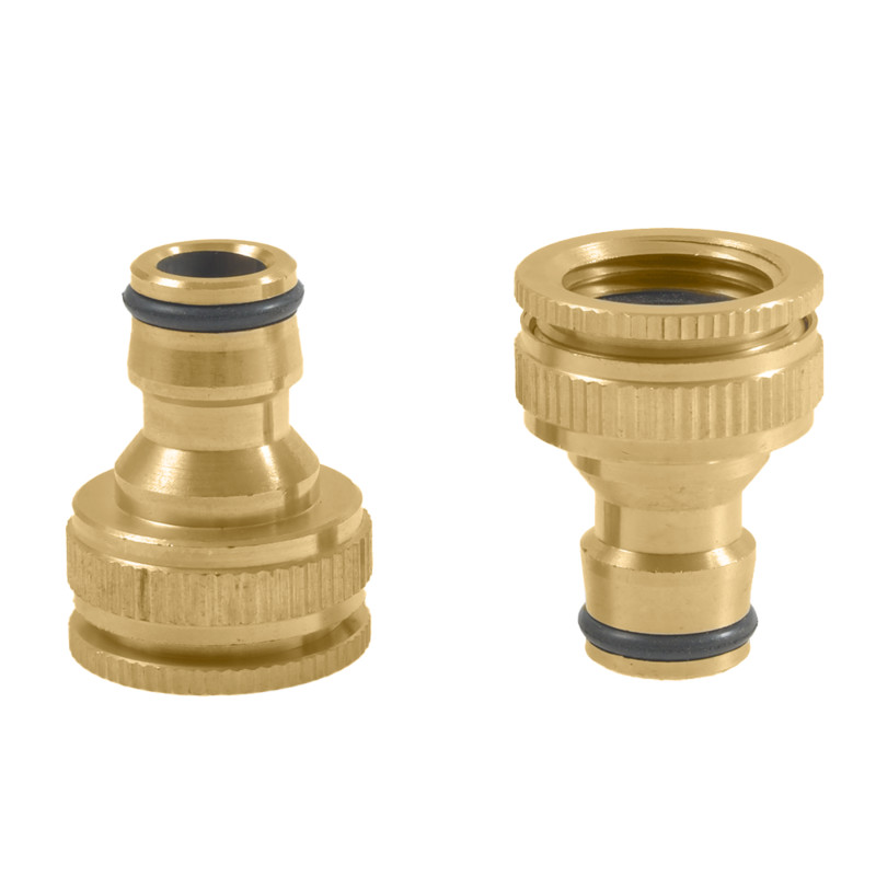 3/4 женски месингови фитинги за градински маркуч женски 1/2 кран Адаптер за воден пистолет Мед 1 бр. Фитинги за воден пистолет Конектор за кран