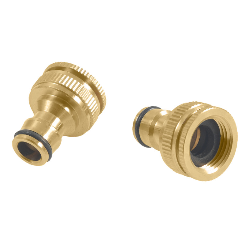 3/4 женски месингови фитинги за градински маркуч женски 1/2 кран Адаптер за воден пистолет Мед 1 бр. Фитинги за воден пистолет Конектор за кран