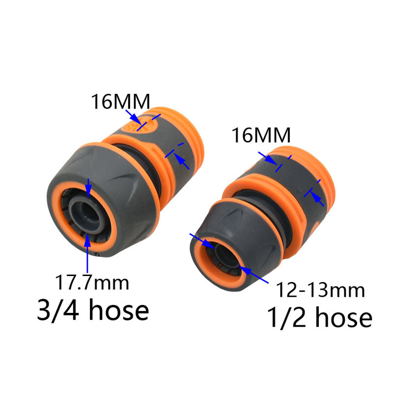 1/2 3/4-инчов маркуч за автомивка Бърз конектор за 16 mm 20 mm маркуч за спиране на водата Фитинги за напояване на фуги Адаптери за тръби 1 бр.