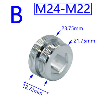 Sárgaréz 1/2" M16 M17 M18 M19 M20 M22 M24 M28 M32 menetes csatlakozó dugó buborékos víztisztító csaptelephez réz szerelvények
