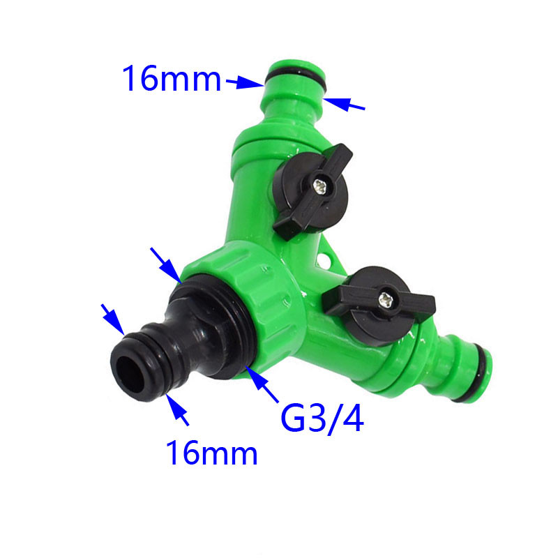 Y конектори за напояване 2-посочен кран Градински кран Клапан за напояване Маркуч Сплитер за тръби 2-посочен адаптер за бърз конектор 1 бр.