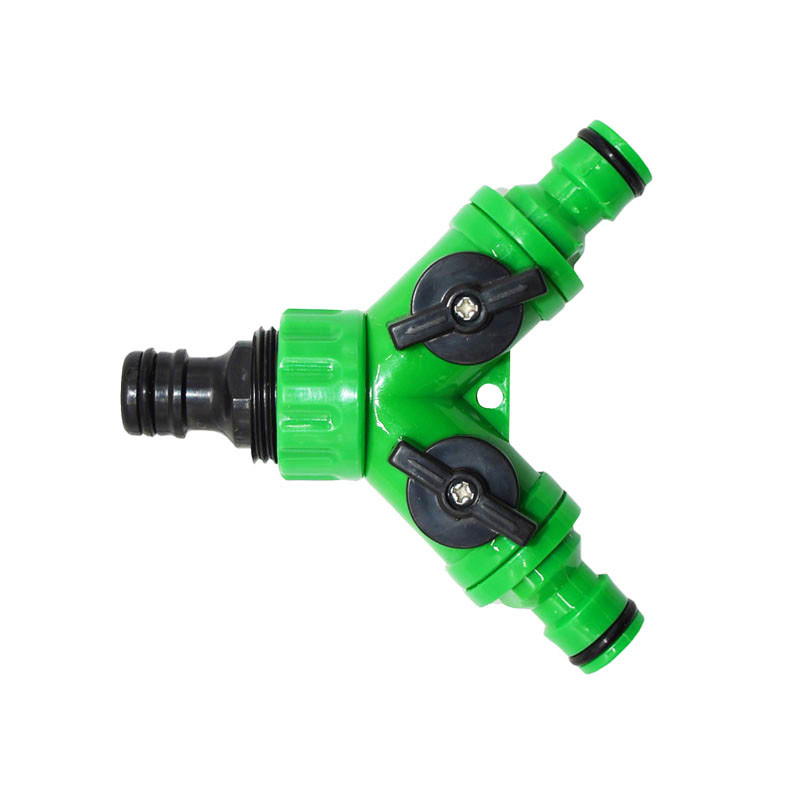 Y конектори за напояване 2-посочен кран Градински кран Клапан за напояване Маркуч Сплитер за тръби 2-посочен адаптер за бърз конектор 1 бр.