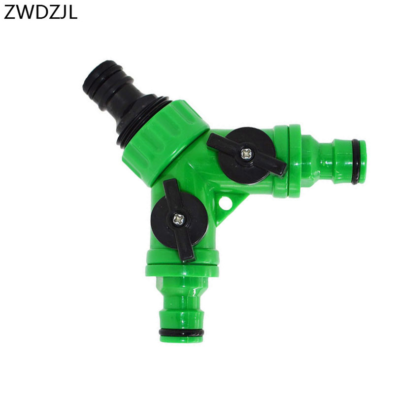 Y конектори за напояване 2-посочен кран Градински кран Клапан за напояване Маркуч Сплитер за тръби 2-посочен адаптер за бърз конектор 1 бр.