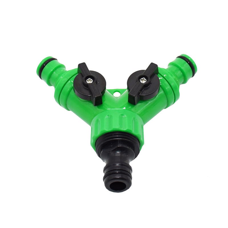Y конектори за напояване 2-посочен кран Градински кран Клапан за напояване Маркуч Сплитер за тръби 2-посочен адаптер за бърз конектор 1 бр.