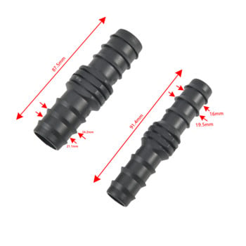 DN15 DN20 градински маркуч бодлив съединител 20 мм 25 мм двупосочен маркуч за напояване 4 бр. фитинги за щифтове PE тръбна муфа Фитинги за щифтове