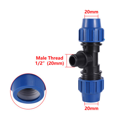 20/25/32mm-től 1/2"-ig 3/4"-ig 1"-es dugó PE csőcsatlakozó Adapter Könyök-pólószerelvények Kert Mezőgazdaság Öntözési csőszerelvények