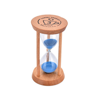 2021 Нова 3-минутна дървена рамка Пясъчен часовник Пясъчно стъкло Пясъчен часовник Домашна кухня Таймер Часовник Декор Подарък