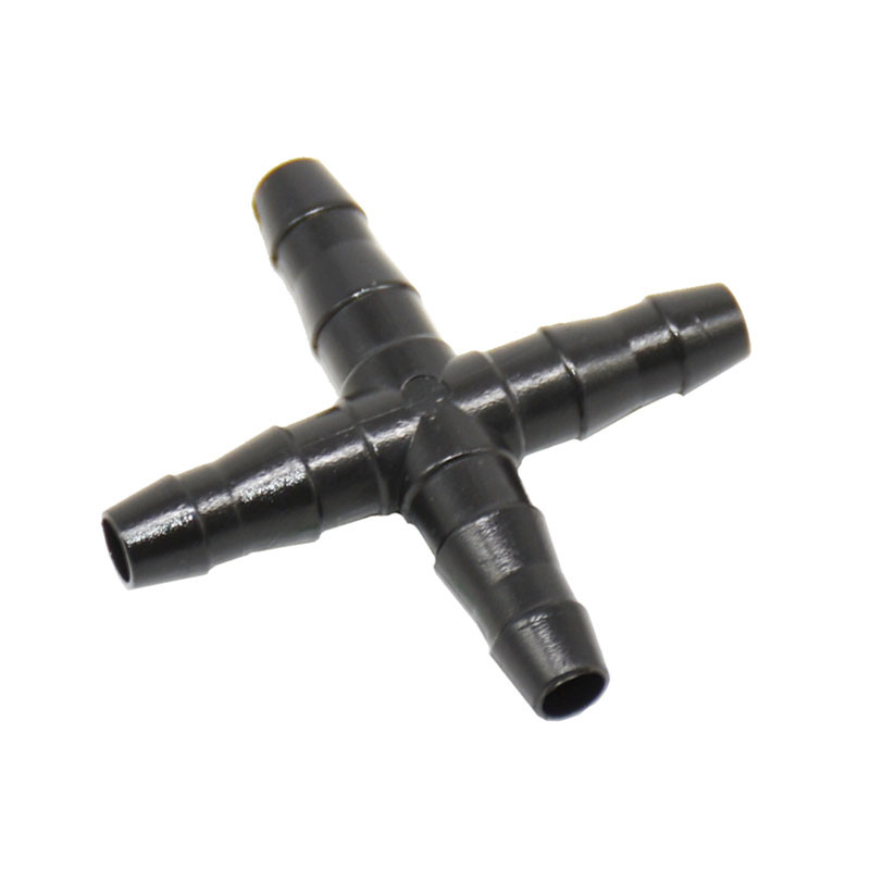 1/4" кръстосан воден конектор 4-посочен воден разделител 4/7 маркуч за градинско напояване Фитинги за капково напояване 25 бр.