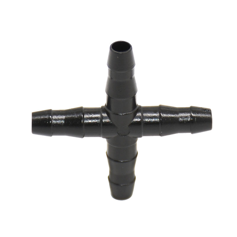 1/4" кръстосан воден конектор 4-посочен воден разделител 4/7 маркуч за градинско напояване Фитинги за капково напояване 25 бр.