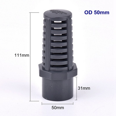 1Pcs UPVC водна помпа за аквариум Филтър Съединение Fish Tank Водна входна цедка PVC тръба Пропусклива капачка Кошница за цветя Цедка Екран