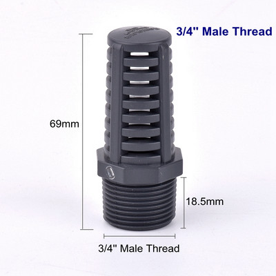 1Pcs UPVC водна помпа за аквариум Филтър Съединение Fish Tank Водна входна цедка PVC тръба Пропусклива капачка Кошница за цветя Цедка Екран