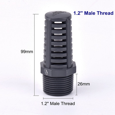 1Pcs UPVC водна помпа за аквариум Филтър Съединение Fish Tank Водна входна цедка PVC тръба Пропусклива капачка Кошница за цветя Цедка Екран