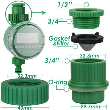 3/4-инчов конектор за кран, ремонт, подмяна, автоматичен LCD дисплей, таймер за поливане, иригатор, електронен контролер за напояване на градината