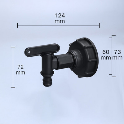 Vastag S60x6 IBC tartályadapter 3/8 hüvelykes kerti tömlő csatlakozó csapcsere szelep szerelvénnyel