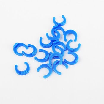 100Pcs 1/4\' OD Tube Fitting Blue Clip C-ring Маркуч за заключване Бърз конектор Аквариум RO воден филтър Система за обратна осмоза